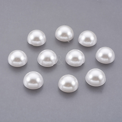 ABS Plastic Imitation Pearl Cabochons SACR-S738-11mm-Z9-1