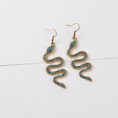 Alloy Rhinestone Dangle Earrings FS-WGB3D7E-06-1