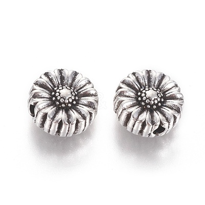 Tibetan Style Alloy Flower Beads TIBEP-GC190-AS-NR-1