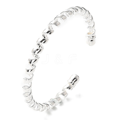 Electrophoresis Iron Cuff Bangles for Women BJEW-M057-03P-1