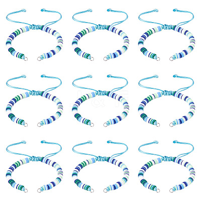 Handmade Polymer Clay Heishi Bead Bracelet Making AJEW-TAC00080-1