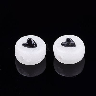 Luminous White Acrylic Beads MACR-SZ0001-43-1