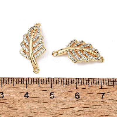 SHEGRACE Brass Micro Pave Clear Cubic Zirconia Connector Charms XGRQ3P311-600G-1