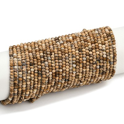 Natural Picture Jasper Beads Strands G-P572-A01-01-1