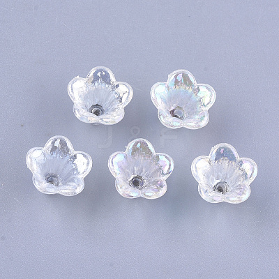 Transparent Acrylic Bead Caps X-TACR-T007-04A-1