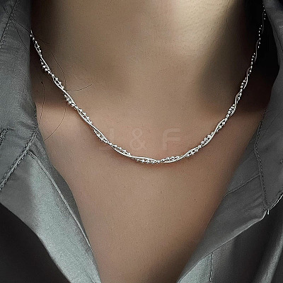 Braided Brass Ball Chain & Snake Chain Necklaces for Women FS-WG5C425-01-1