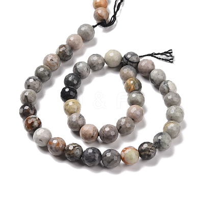 Natural Polychrome Jasper/Picasso Stone/Picasso Jasper Bead Strands G-E571-17B-1