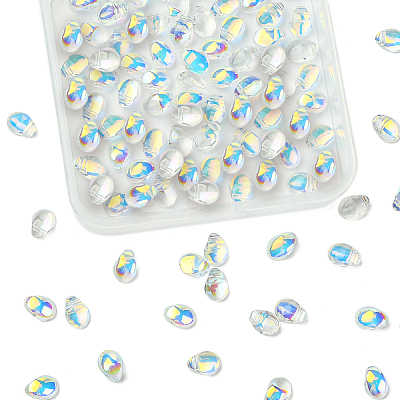 100Pcs Electroplate Glass Beads EGLA-YW0005-27F-1
