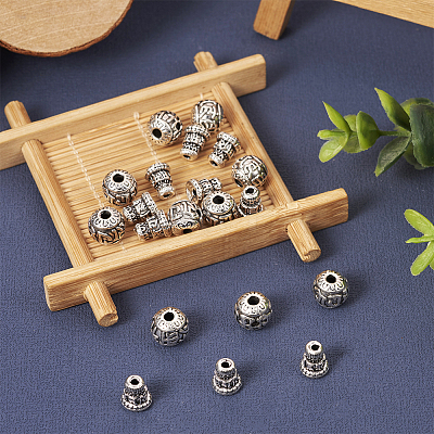 Tibetan Style Alloy 3 Hole Guru Beads LS-FIND-TAC0017-34A-1