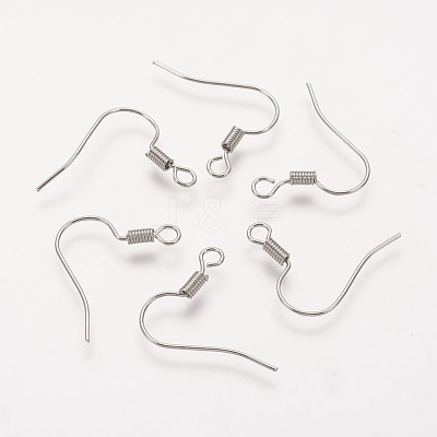 Brass Earring Hooks KK-Q363-P-NF-1