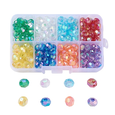 Eco-Friendly Transparent Acrylic Beads TACR-X0001-06-8mm-1