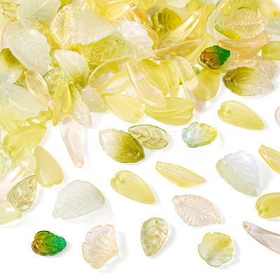 11 Styles Transparent Spray Painted Glass Pendants GGLA-TA0002-11-1