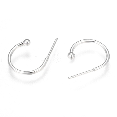 304 Stainless Steel Earring Hooks STAS-K211-01S-A-1