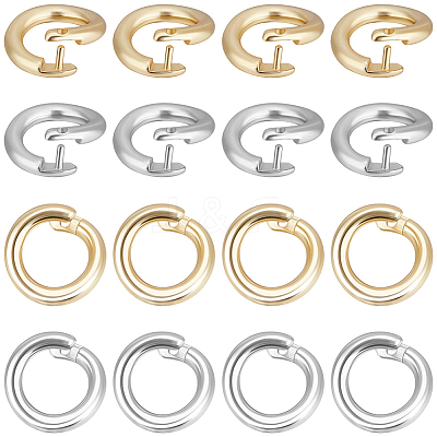 30Pcs 2 Colors Brass Twister Clasps KK-BBC0025-23A-1