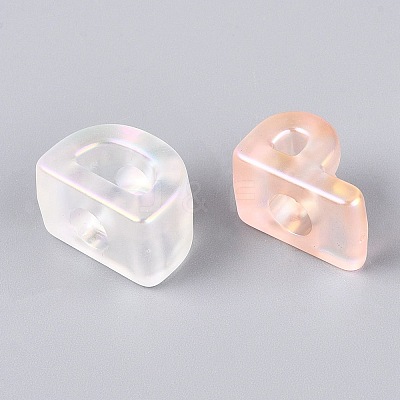 UV Plating Transparent Acrylic European Beads OACR-N160-22-1