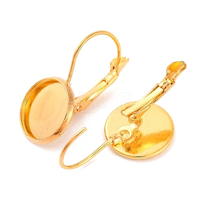 Brass Leverback Earring Findings KK-C1244-NRG-1