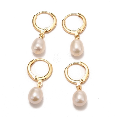 Brass Hoop Earrings EJEW-D275-02G-01-1