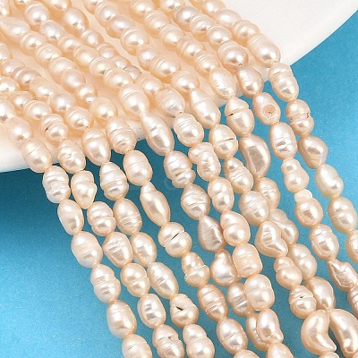 Natural Cultured Freshwater Pearl Beads Strands PEAR-D003-01D-08-1