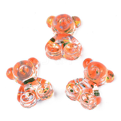 Spray Painted Transparent Acrylic Cabochons TACR-N006-71D-1