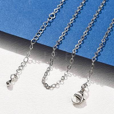 Brass Cable Chains Necklaces for Women NJEW-D302-47P-1