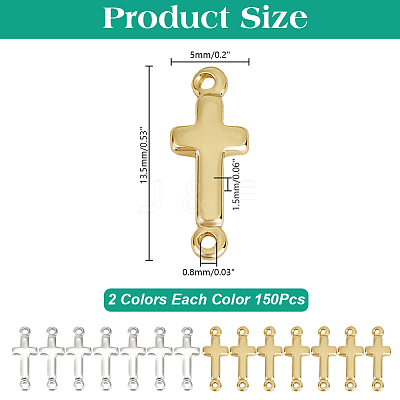 40Pcs 2 Colors Brass Links KK-AR0004-47-1