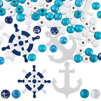 DIY Ocean Theme Jewelry Making Finding Kit DIY-SC0022-65-1