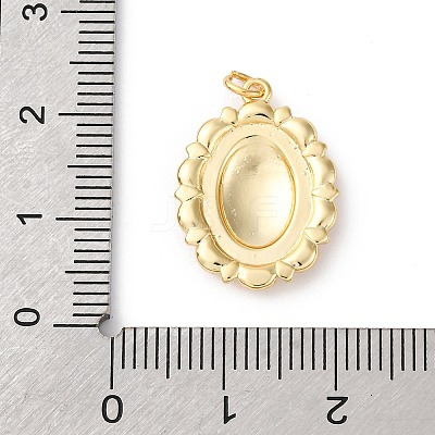 Brass Pendants with Jump Ring KK-V016-09G-1