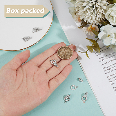6Pcs Brass Micro Pave Clear Cubic Zirconia Fold Over Clasps KK-BC0015-10P-1