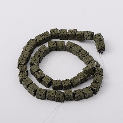 Synthetic Lava Rock Bead Strands G-N0104-8mm-20-1