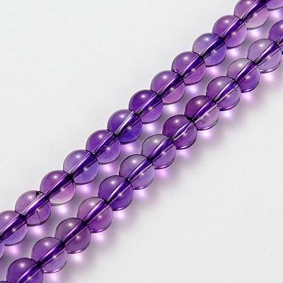 Natural Crystal Quartz Beads Strands G-O030-8mm-09-1