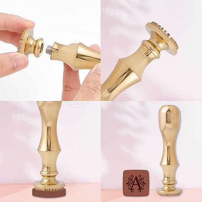 Brass Clay Seal Stamp Set DIY-WH0576-001-1