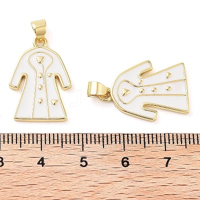 Rack Plating Brass Enamel Pendants KK-Z063-36G-1