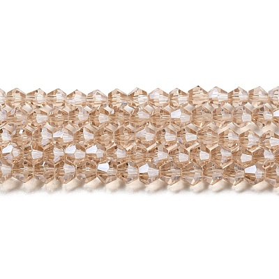 Transparent Electroplate Glass Beads Strands LS-GLAA-F029-2mm-C12-1