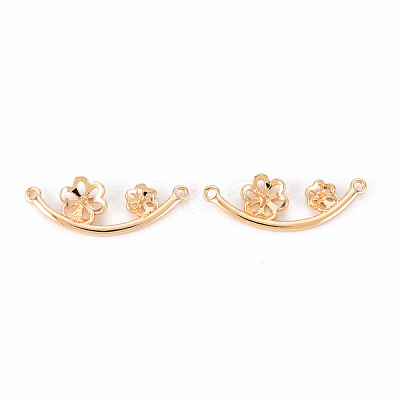 Brass Screw Eye Peg Bails Links Connectors KK-T062-114G-NF-1