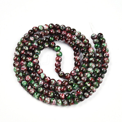 Baking Paint Glass Beads Strands X-DGLA-N003-6mm-A09-1