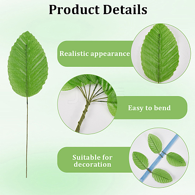 200Pcs Silk Cloth Artificial Leafs AJEW-CN0004-07A-1