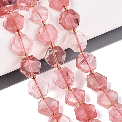 Cherry Quartz Glass Beads Strands G-N368-01A-21-1