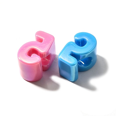 UV Plating Opaque Acrylic Beads SACR-Z007-02F-1