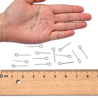 Tarnish Resistant 304 Stainless Steel Eye Pin X-STAS-R045-15mm-1