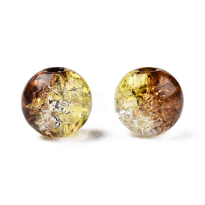 Transparent Crackle Acrylic Beads CACR-N002-16-1