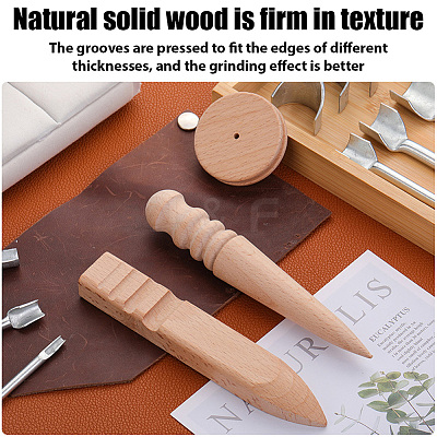3Pcs Wood Leather Edge Burnisher Sets TOOL-WH20127-01-1