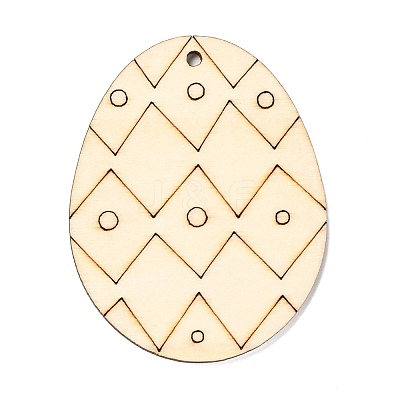 DIY Crafts Easter Egg Shape Cutouts Pendants AJEW-P087-B01-02-1