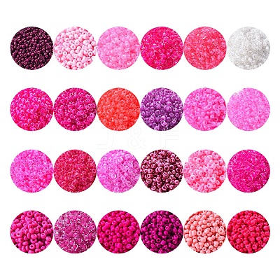288G 24 Colors Glass Seed Beads SEED-JQ0005-01G-3mm-1