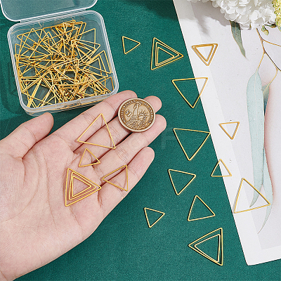 90Pcs 3 Styles Brass Linking Rings FIND-UN0003-67-1