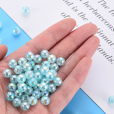 Transparent Crackle Acrylic Beads MACR-S373-66-L03-1