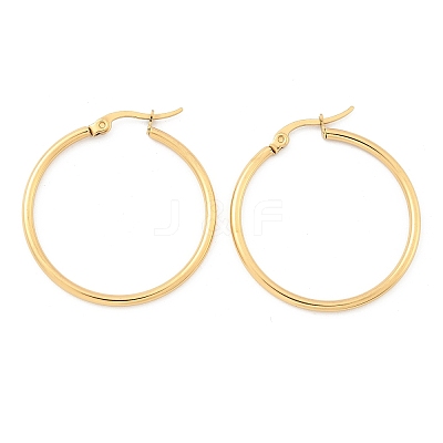 Ion Plating(IP) 304 Stainless Steel Hoop Earrings X-EJEW-N0016-11G-E-1
