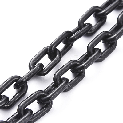 Personalized ABS Plastic Cable Chain Necklaces NJEW-JN02849-01-1