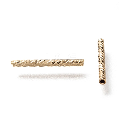 Corrugated Brass Tube Beads X-KK-H759-28B-G-1