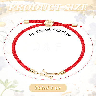 1Pc Adjustable Nylon Cord Slider Bracelets for Women BJEW-LP0001-32K-02-1