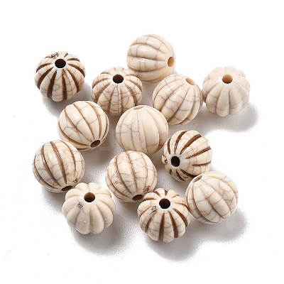 Crackle Opaque Acrylic Beads OACR-Z026-07-1